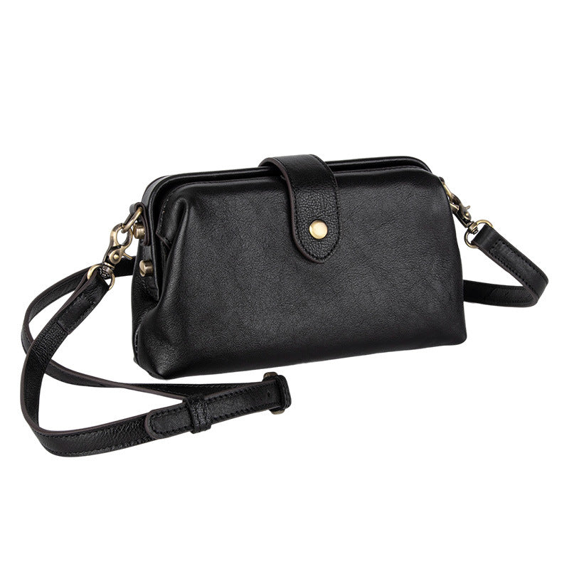 Wholesale Vintage top layer cowhide leather bag small shoulder bag